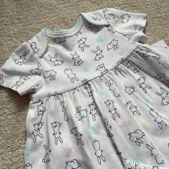 Little Me Easter Bunny Dress Mint Jacket 3 Piece - Picture 4 of 10